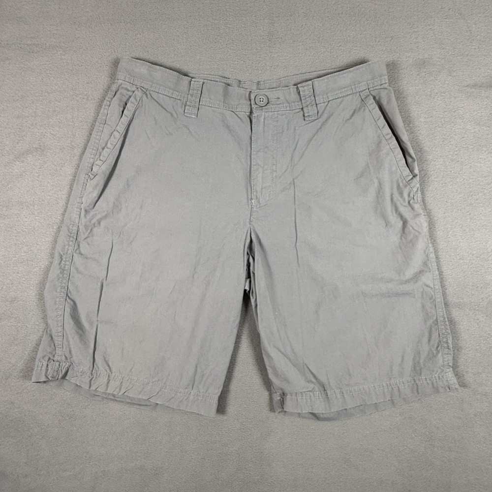 Mens Columbia Lightweight Gray Hiking Shorts 32W 10in Inseam